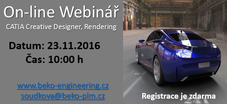 Webinář: CATIA Creative Designer, Rendering