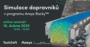 Simulace dopravníků v programu Ansys Rocky™