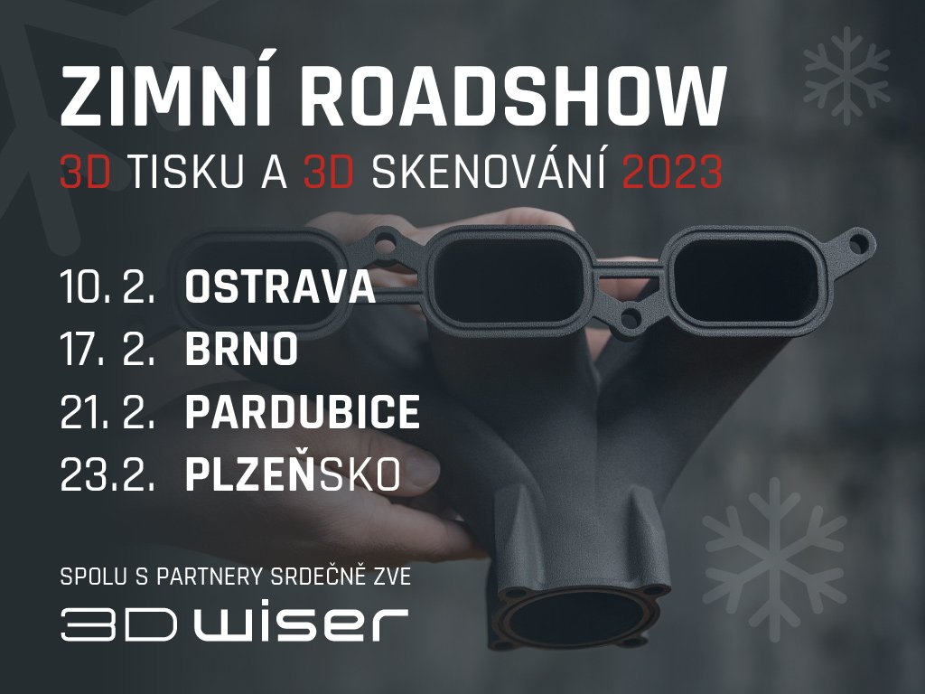 Zimní roadshow 3D tisku a 3D skenování – Brno