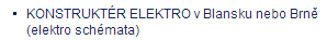 KONSTRUKTÉR ELEKTRO v Blansku nebo Brně (elektro schémata)