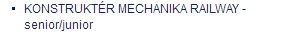 KONSTRUKTÉR MECHANIKA RAILWAY - senior/junior