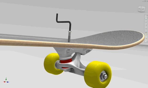 Tork Trux skateboard parts designed in Autodesk products -004-1132