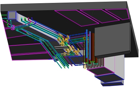 Autodesk-koordinace VZT a VCH pod stropem2