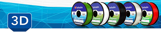 Tiskové materiály pro 3D tiskárny vyrábí i Verbatim (zdroj www.verbatim.com) Verbatim-3d-printing-mat-1433
