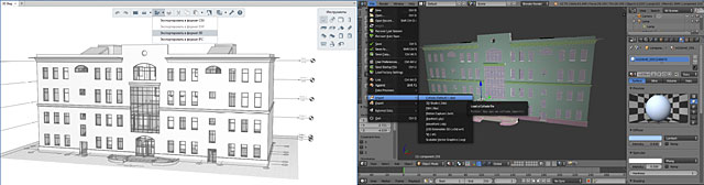 3D model exportovaný z Renga Architecture do Blenderu (zdroj: http://ascon.net) Ascon Renga-1548