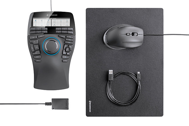 Sada SpaceMouse Enterprise, CadMouse, CadMouse Pad a dvouportový USB rozbočovač (zdroj: 3Dconnexion) SpaceMouse Enterprise-sada-1617