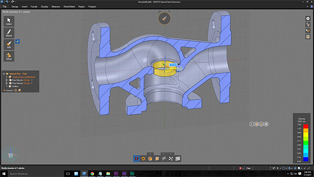 ANSYS Discovery Live obrazek SVSFEM 2-1736