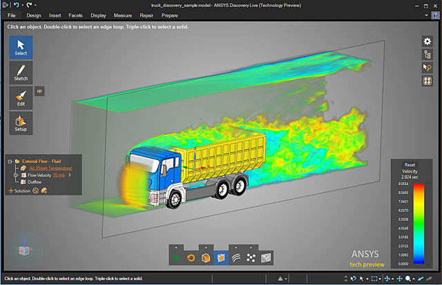 ANSYS Discovery Live obrazek SVSFEM 4-1736