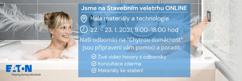 Pozvánka společnosti Eaton na Stavební veletrh on-line (zdroj: Eaton) Eaton Stavebni veletrh-2103