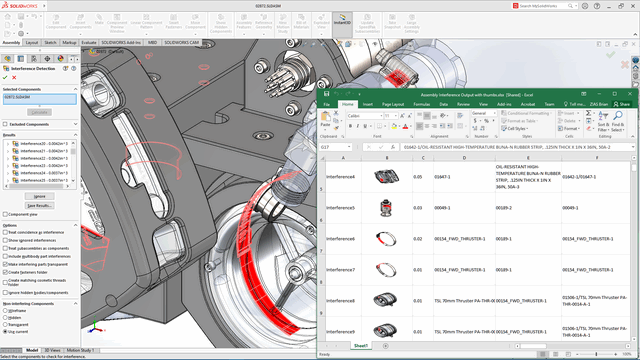 Assembly Modeling - interference detection composite - Tvorba sestavy - detekce kolizí