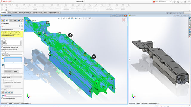 Improved Assembly Simplification - Vylepšené funkce pro zjednodušování sestav