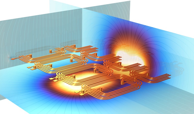 inductance matrix pcb coils COMSOL-2151