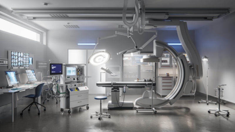 Medical devices in a hospital surgery room-2207