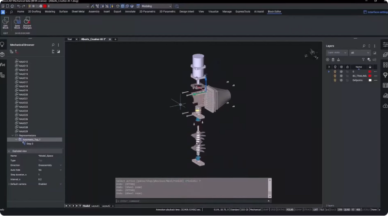 3D Assembly BricsCAD Mechanical-2349