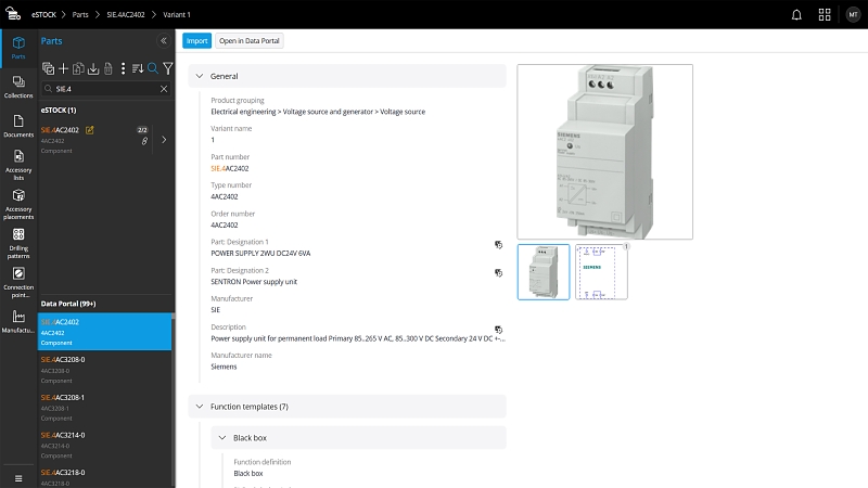 eStock Data Portal Artikelauswahl-2406