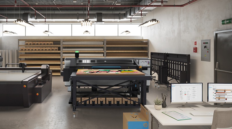 HP Latex R530 and HP PrintOS Production Hub  Enviro-2514