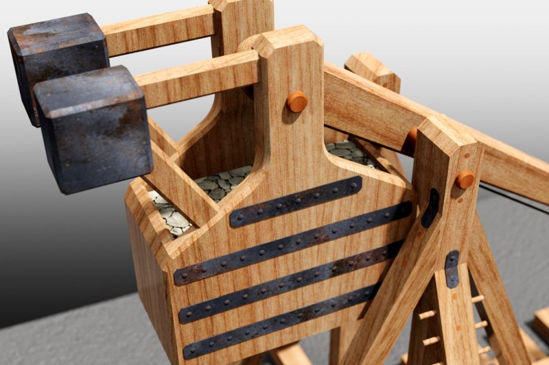 Konstrukční řešení trebuchetu s využitím vizualizačních nástrojů (zdroj: Petr Fořt) treb002-2547