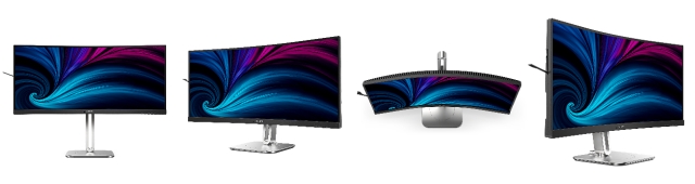 Různé pohledy na monitor Philips 34B2U5900C (zdroj: MMD) Philips 34B2U5900C-2636