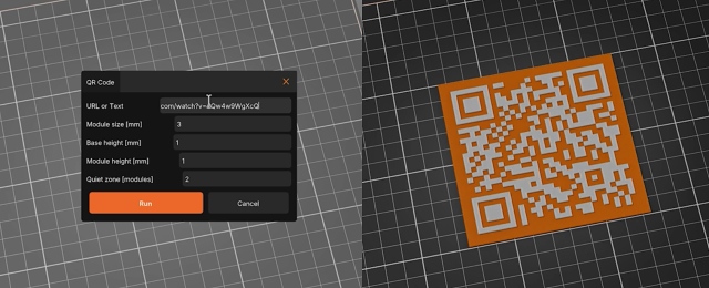 PrusaSlicer 3.0 Preview – QR Plugin (zdroj: blog Prusa3D) PrusaSlicer 3 0 Preview-10-QR Plugin-2636