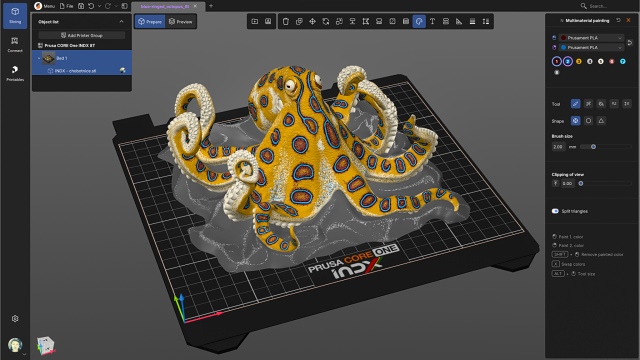 PrusaSlicer 3.0 Preview – obarvení a rendering (zdroj: blog Prusa3D) PrusaSlicer 3 0 Preview-7-painting-rendering-2636