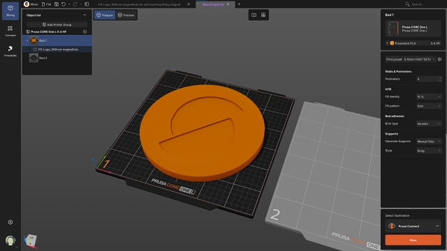 Uživatelské rozhraní PrusaSlicer 3.0 Preview (zdroj: blog Prusa3D) PrusaSlicer 3 0 Preview-setup-5-UI-2636