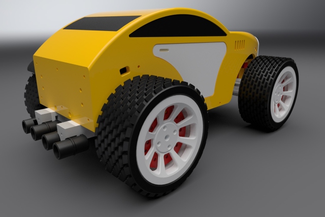 Modulární karoserie modelu pro variantu sportovního automobilu (zdroj: Petr Fořt) car006-2637