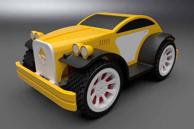 Konstrukční návrh modelu před dokončením a přípravou pro 3D tisk (zdroj: Petr Fořt) car008-2637