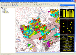 Lesnická porostní mapa v TopoLu xT a zobrazení některých informací přicházejících z GPS
