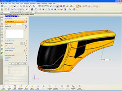 Průmyslový design přímo v CAD, model kapoty traktoru