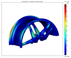 Návrh ráfku automobilového kola z lehkých slitin v COMSOL Multiphysics