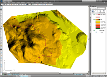 Obr. 3 Tvorba 3D modelu terénu z měřených geodetických dat