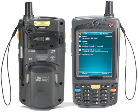 Motorola MC75 - zadní a přední pohled