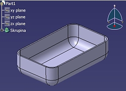 3D Model požadovanéhé tvaru