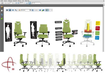 3D PDF - Židle