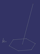 Obr. 8 Postup vytvoření šestibokého šikmého hranolu v Part Design CATIA V5