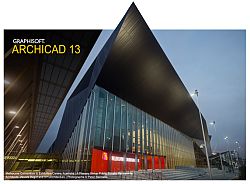 Startovací obrazovka ArchiCADu 13 zobrazuje budovu Melbourne Convention & Exhibition Centre architektů z Woods Bagot a NH Architecture, jež se stala jeho symbolem.