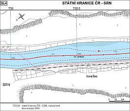 Obr. 3 Nulový bod plavební kilometráže Labe na jižním patníku státní hranice platný od 1. 1. 2009