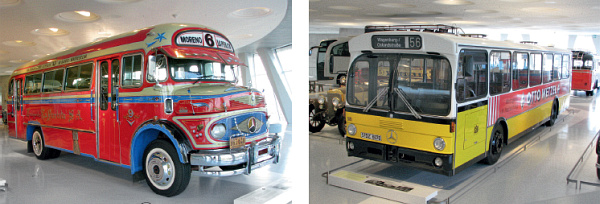 Obr. 2 Autobusy MB LO 1112 (1969) a MB O 305 (1980)